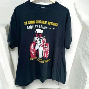 Motley crue 2005 y2k tour band  tee XXL